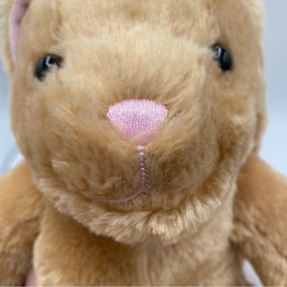 Build a Bear Rabbit Bunny Plush Light Brown Fluffy Tail Pink Feet Soft Stuffie - Picture 8 of 8